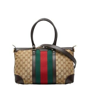 GUCCI Cream Leather Shoulder Bag